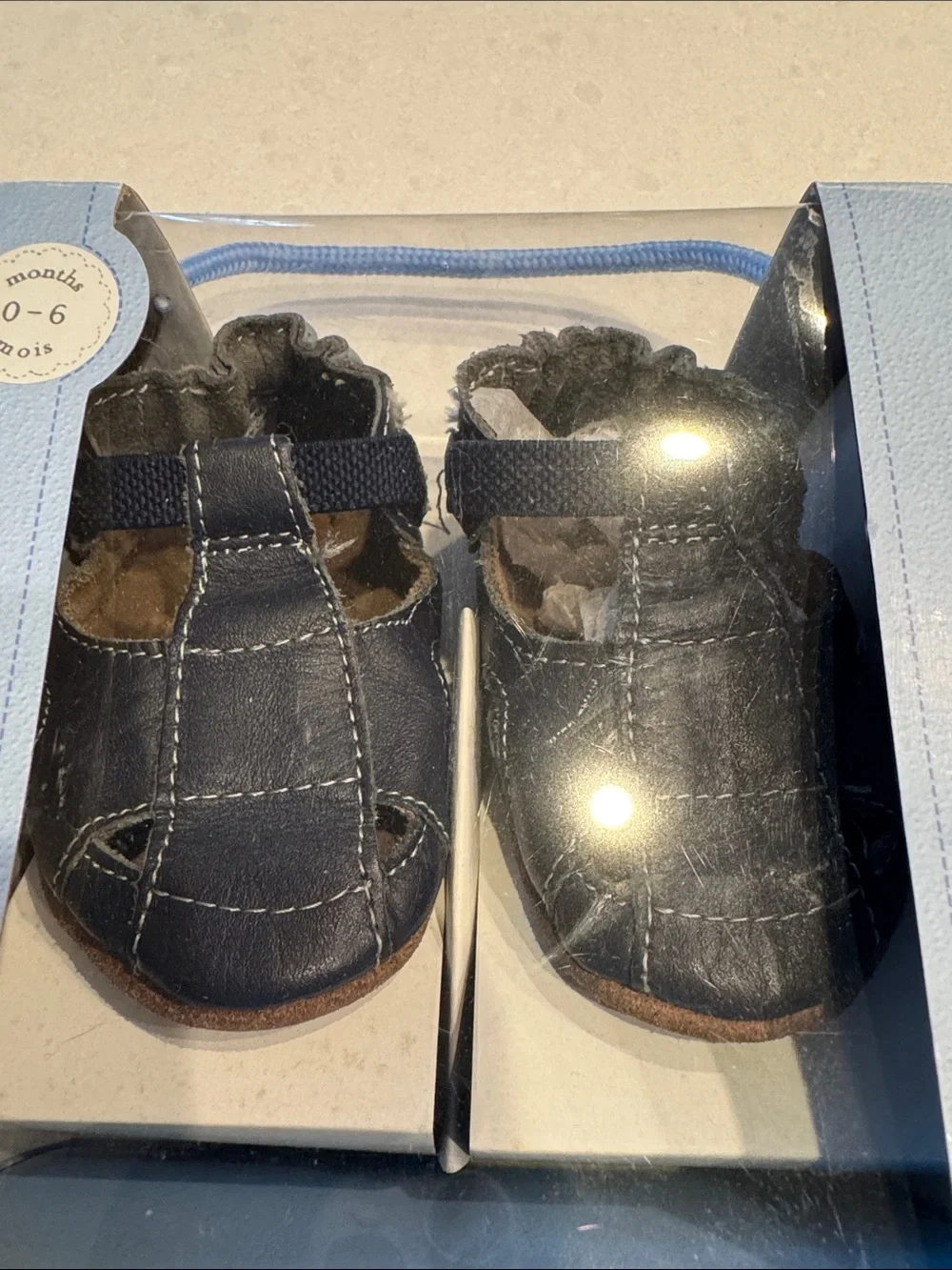 Robeez fishermen Navy Blue Soft Sole Baby Shoes sandal